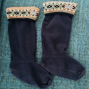 Hunter navy boot socks (tall)